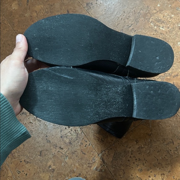 Leather combat boots w/ interior pockets - Picture 6 of 10